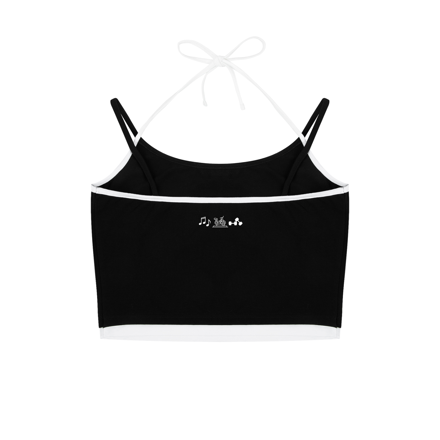 Contrast Binding Halter Tank Top