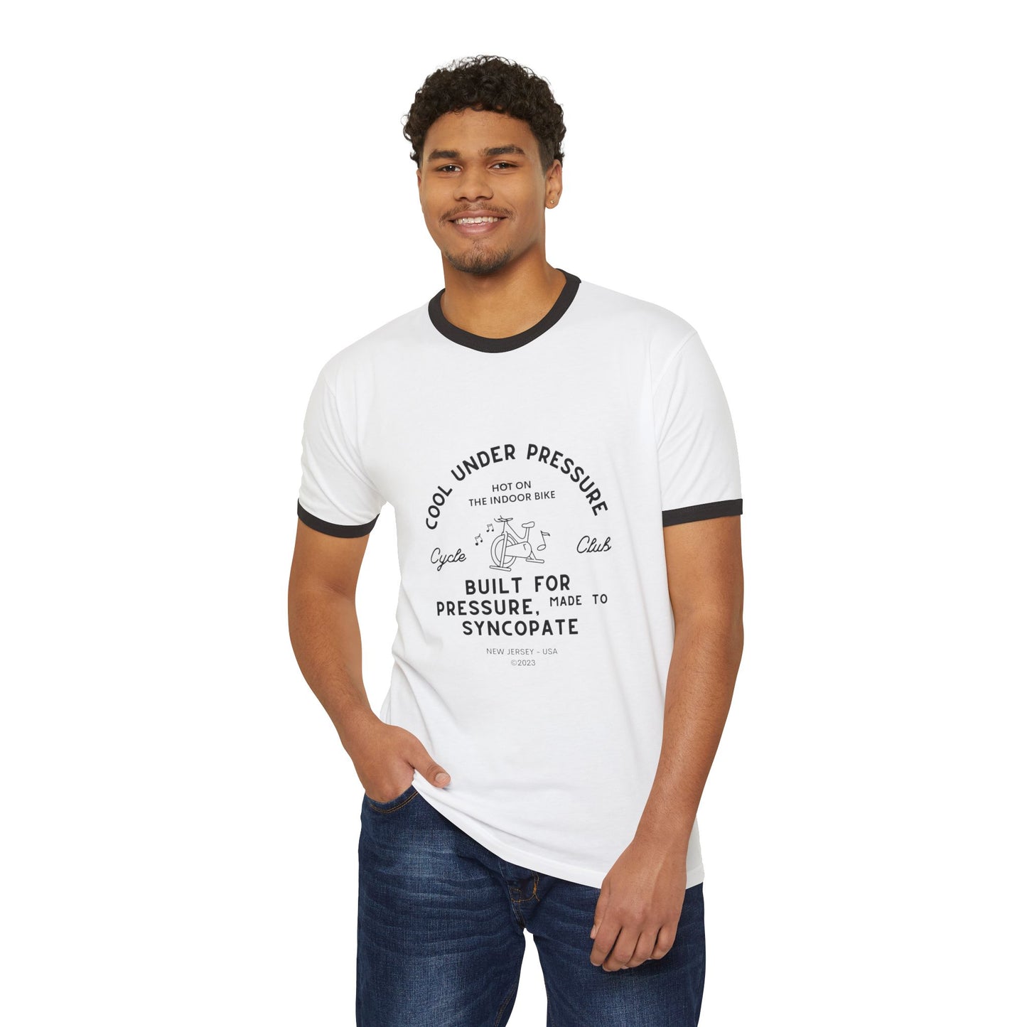 Cool Under Pressure Ringer T-Shirt — 'Built for Pressure, Made to Syncopate' Vintage Music Tee