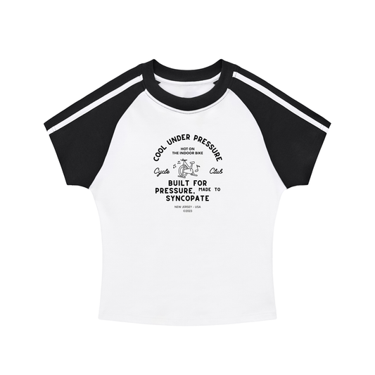 Contrast Stripes Bodycon Raglan  Sleeve T-Shirt