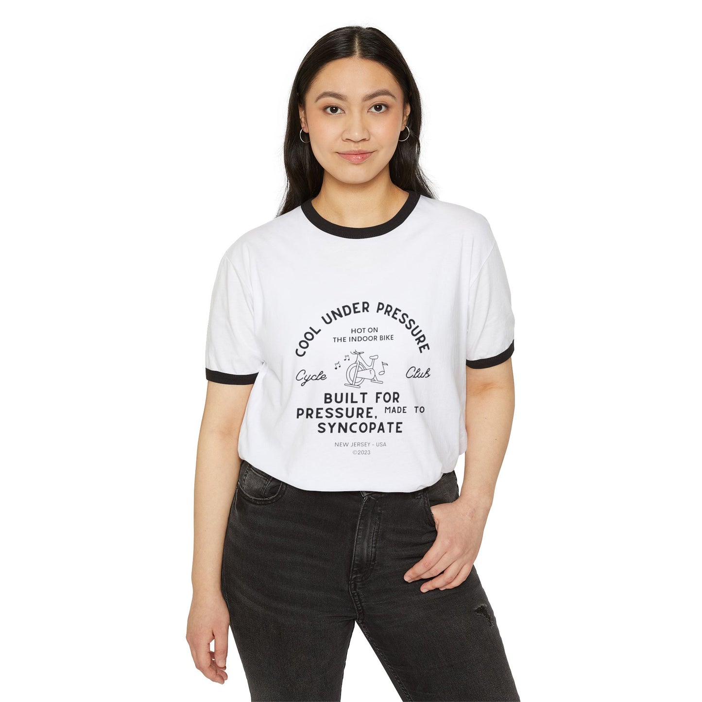 Cool Under Pressure Ringer T-Shirt — 'Built for Pressure, Made to Syncopate' Vintage Music Tee
