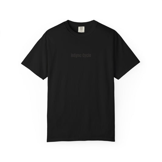 Cycle Collage Graphic Tee — 'inSync Cycle' Retro Cassette Back-Print T-Shirt