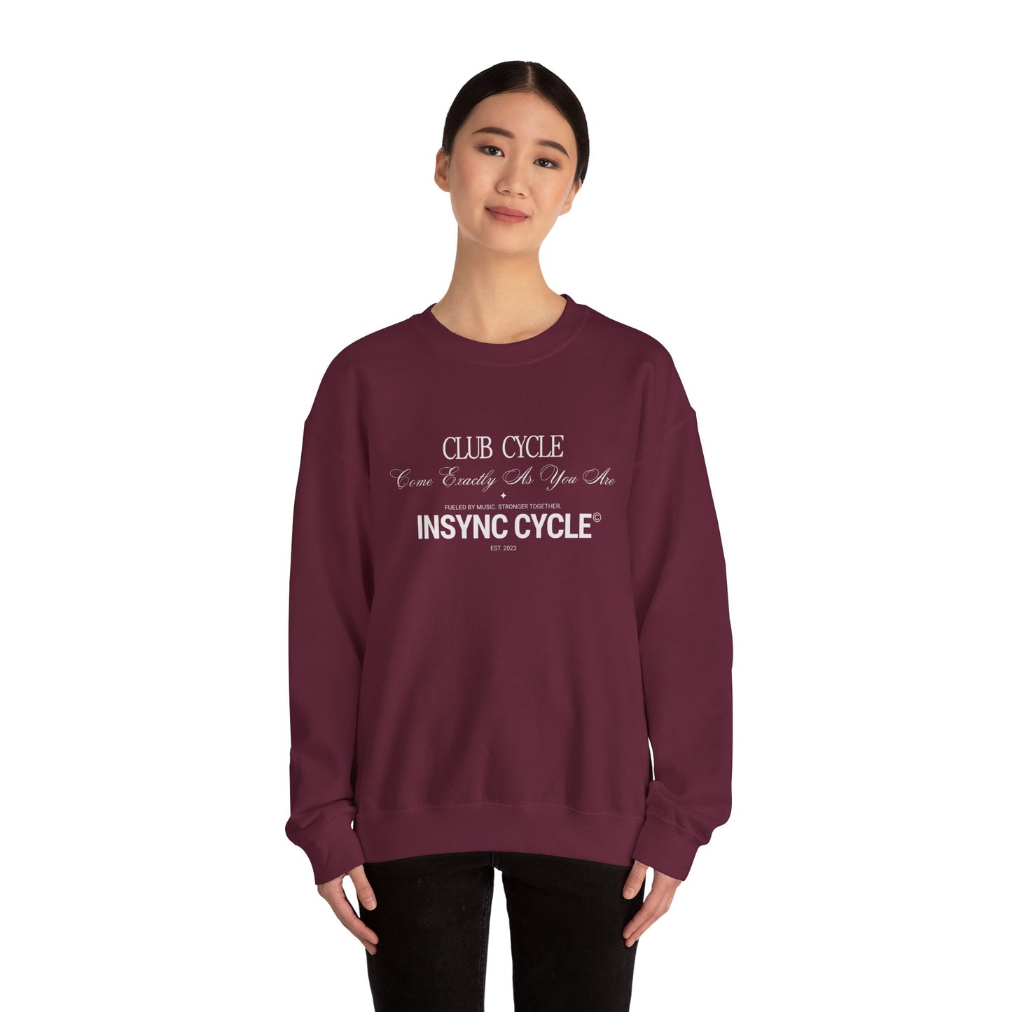 Club Cycle "Insync Cycle" Crewneck Sweatshirt — Retro Dance Studio Pullover
