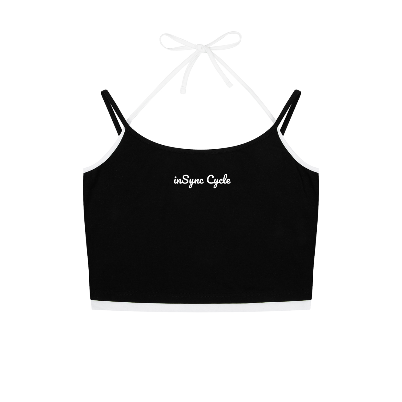 Contrast Binding Halter Tank Top